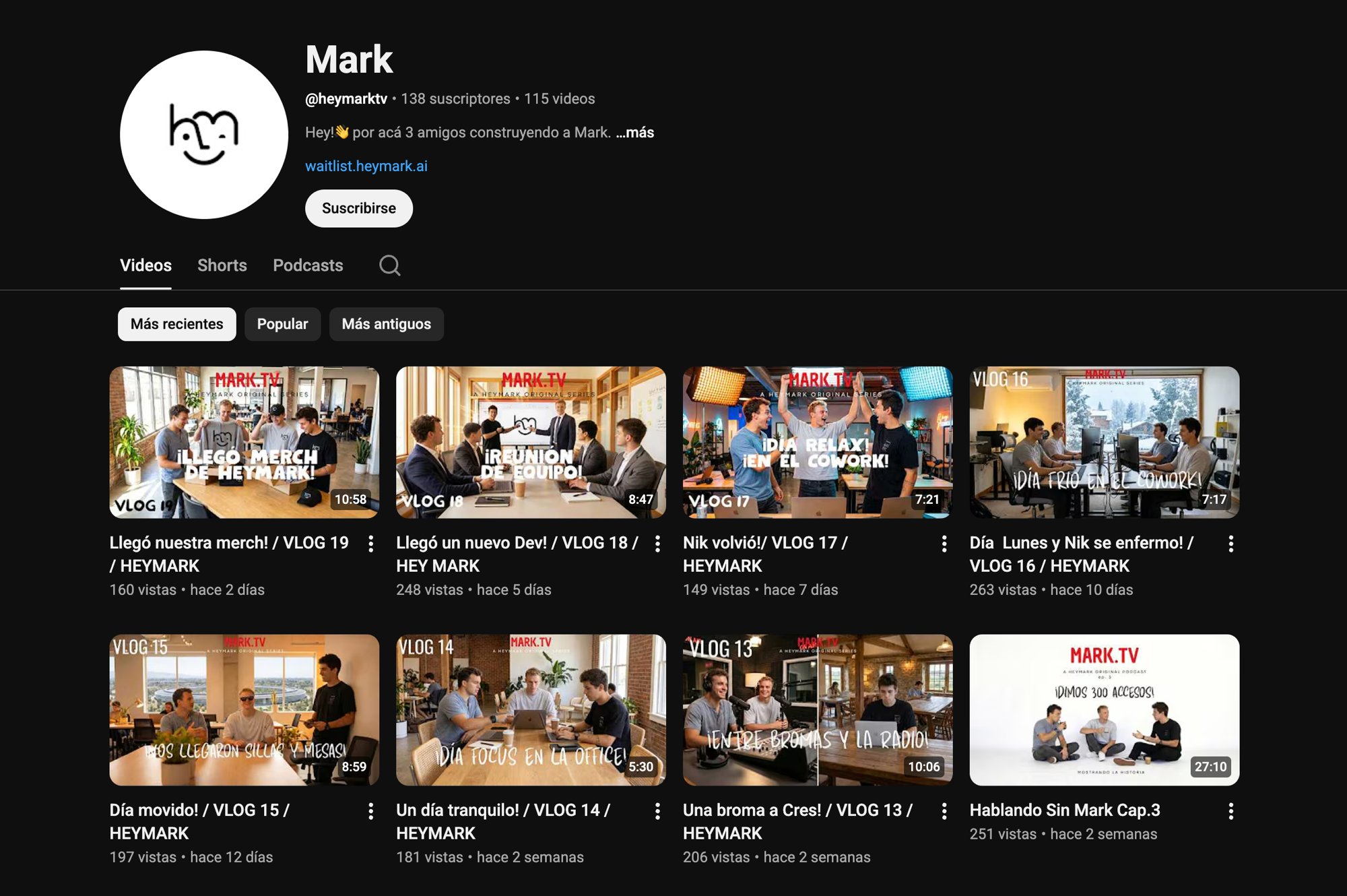 YouTube @heymarktv